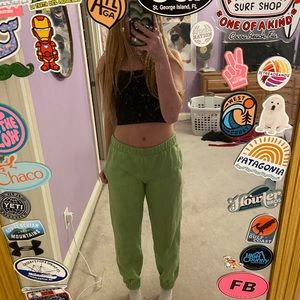 Brandy Melville green sweatpants!